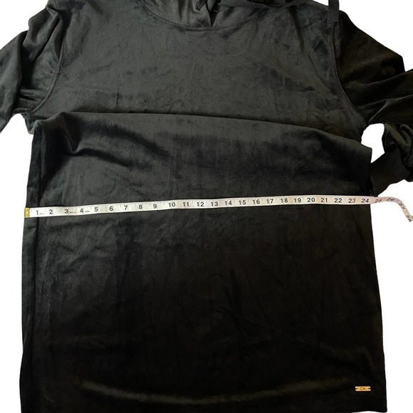 New Calvin Klein Velour Hoodie Black Dress Size XL - Picture 8 of 14